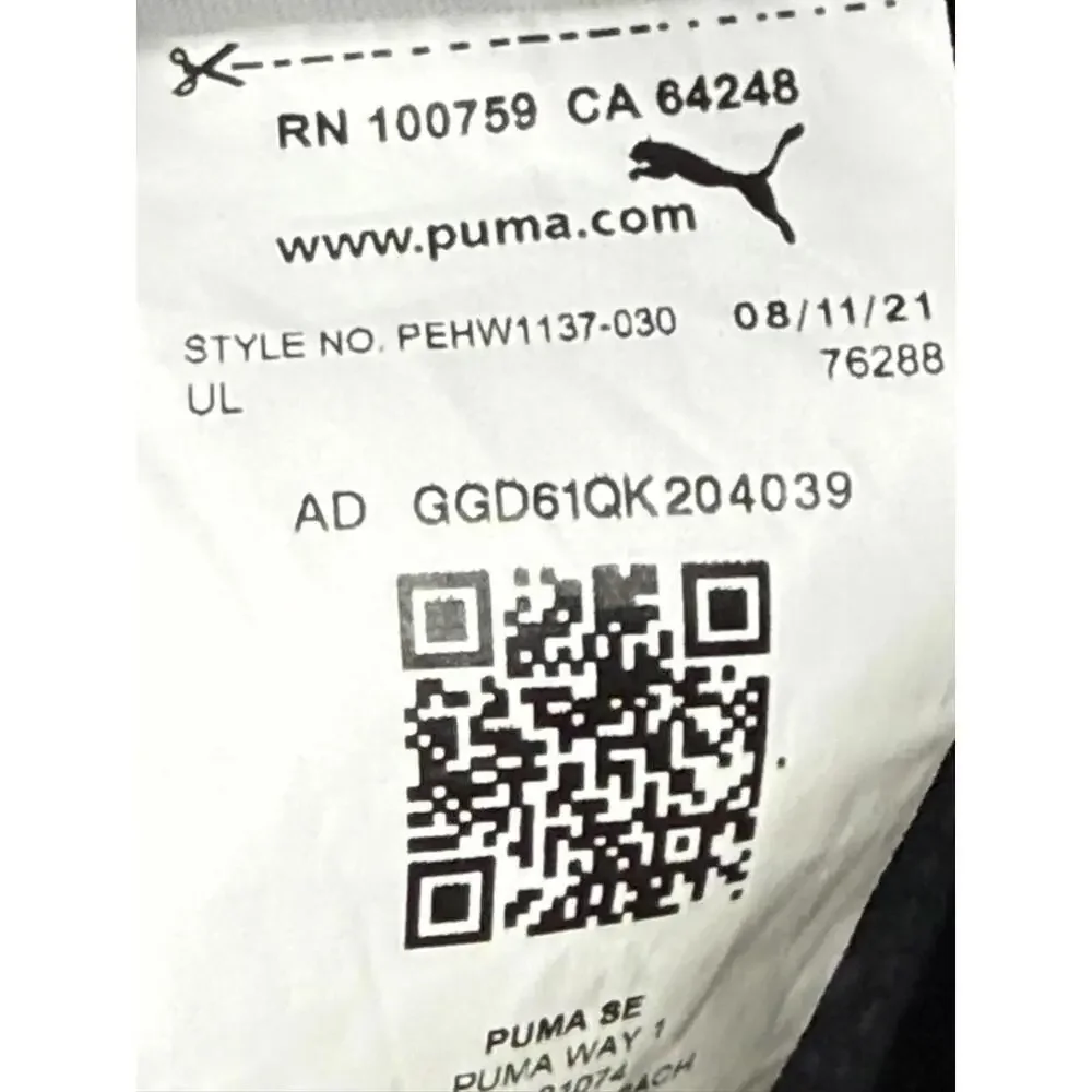 Puma Hat Cap Fitted Mens‎ L/XL Gray Stretch Polyester Golf Athletic Embroidered